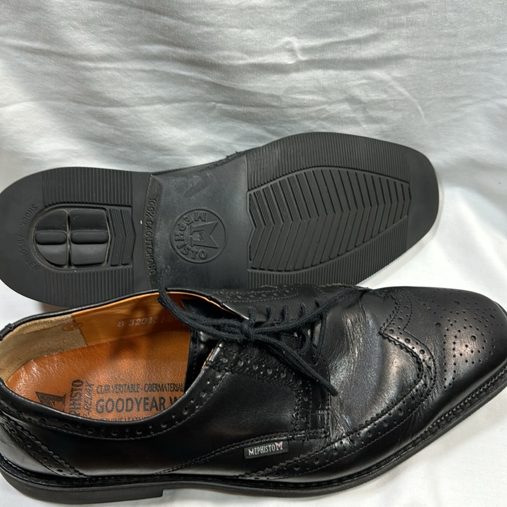 Mephisto Air-Relax Goodyear Welt Men’s Black Leather Oxford Shoes Size 11 1/2 - Picture 7 of 11